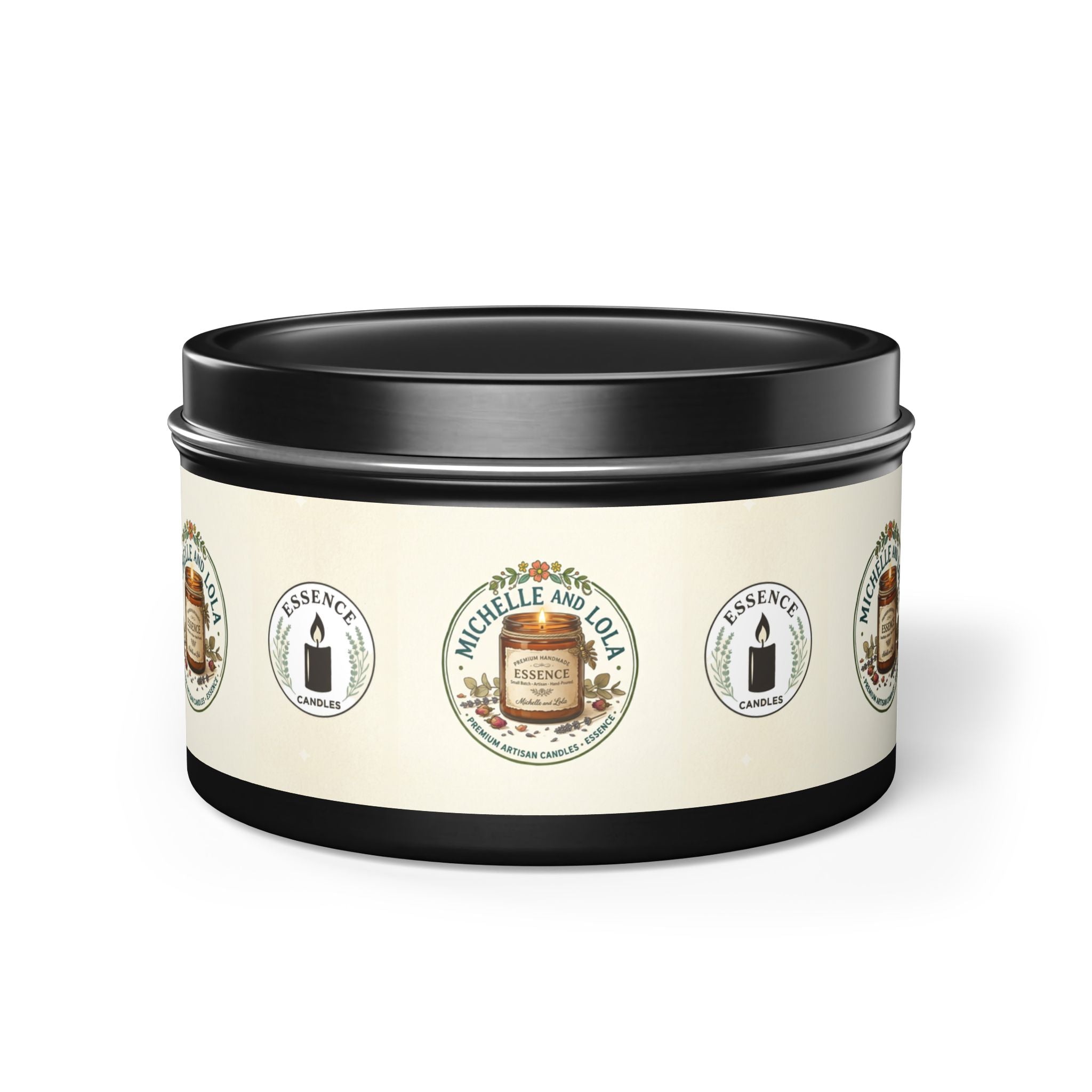 Rustic Honey & Oats Scented Tin Candle — Natural, Cozy Home Fragrance