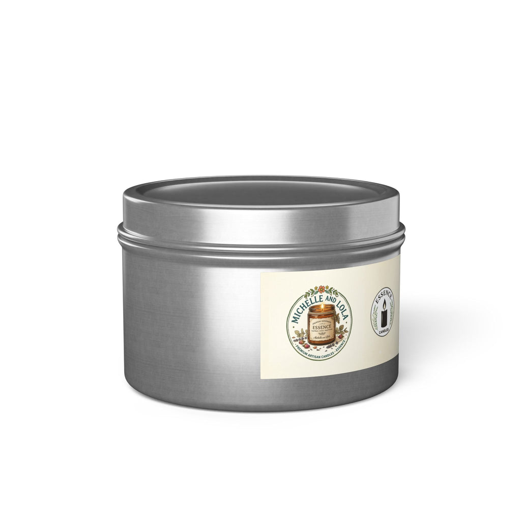 Rustic Honey & Oats Scented Tin Candle — Natural, Cozy Home Fragrance
