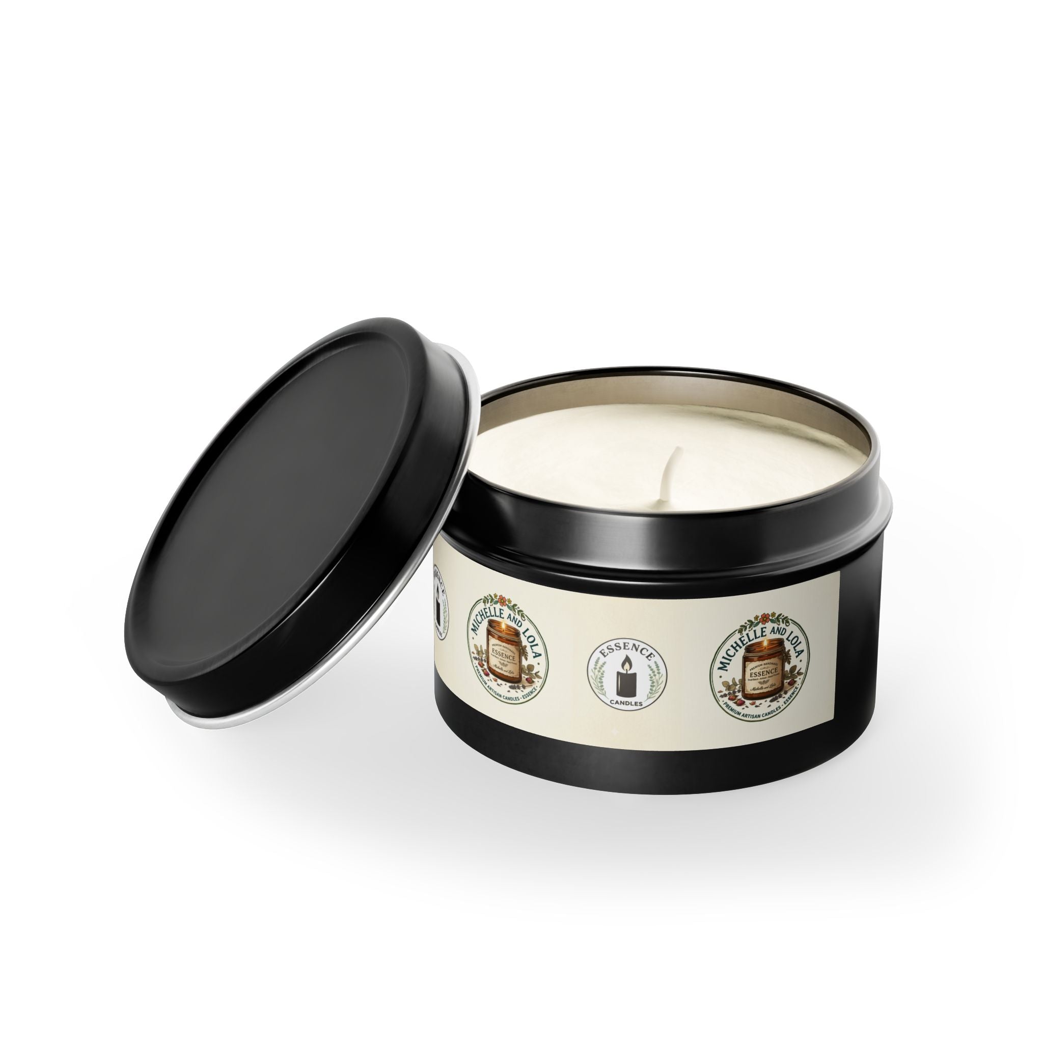 Rustic Honey & Oats Scented Tin Candle — Natural, Cozy Home Fragrance