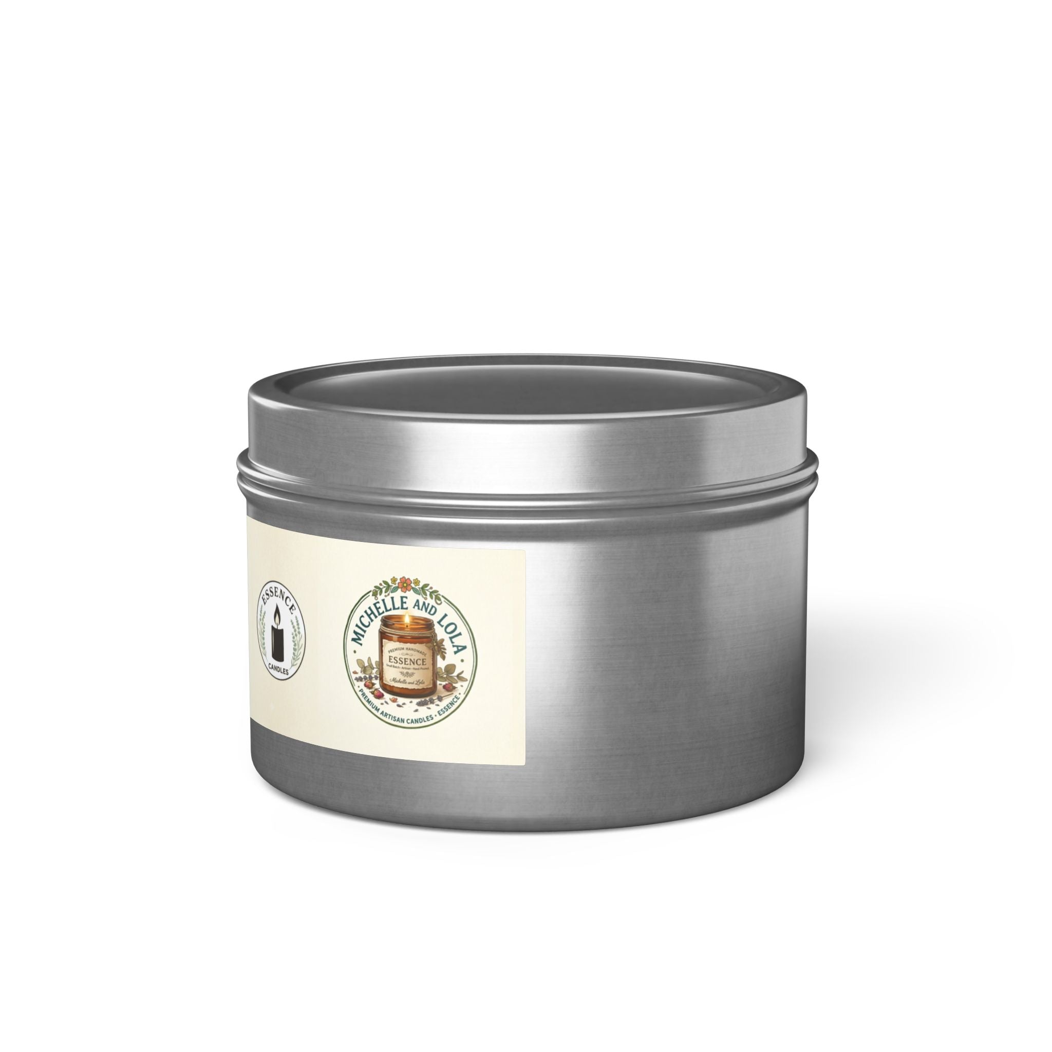 Rustic Honey & Oats Scented Tin Candle — Natural, Cozy Home Fragrance