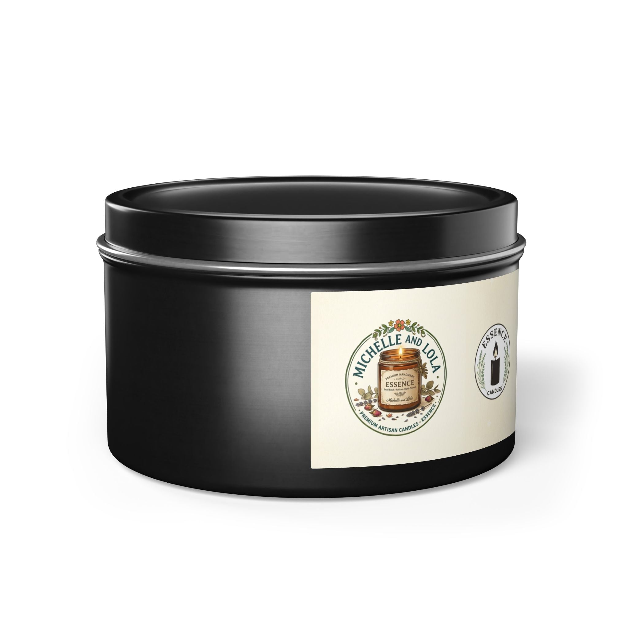 Rustic Honey & Oats Scented Tin Candle — Natural, Cozy Home Fragrance