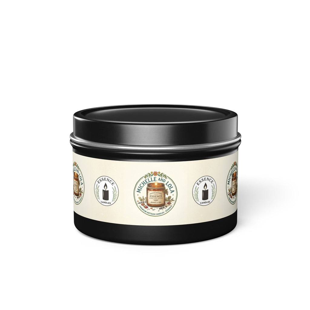 Rustic Honey & Oats Scented Tin Candle — Natural, Cozy Home Fragrance