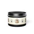Rustic Honey & Oats Scented Tin Candle — Natural, Cozy Home Fragrance
