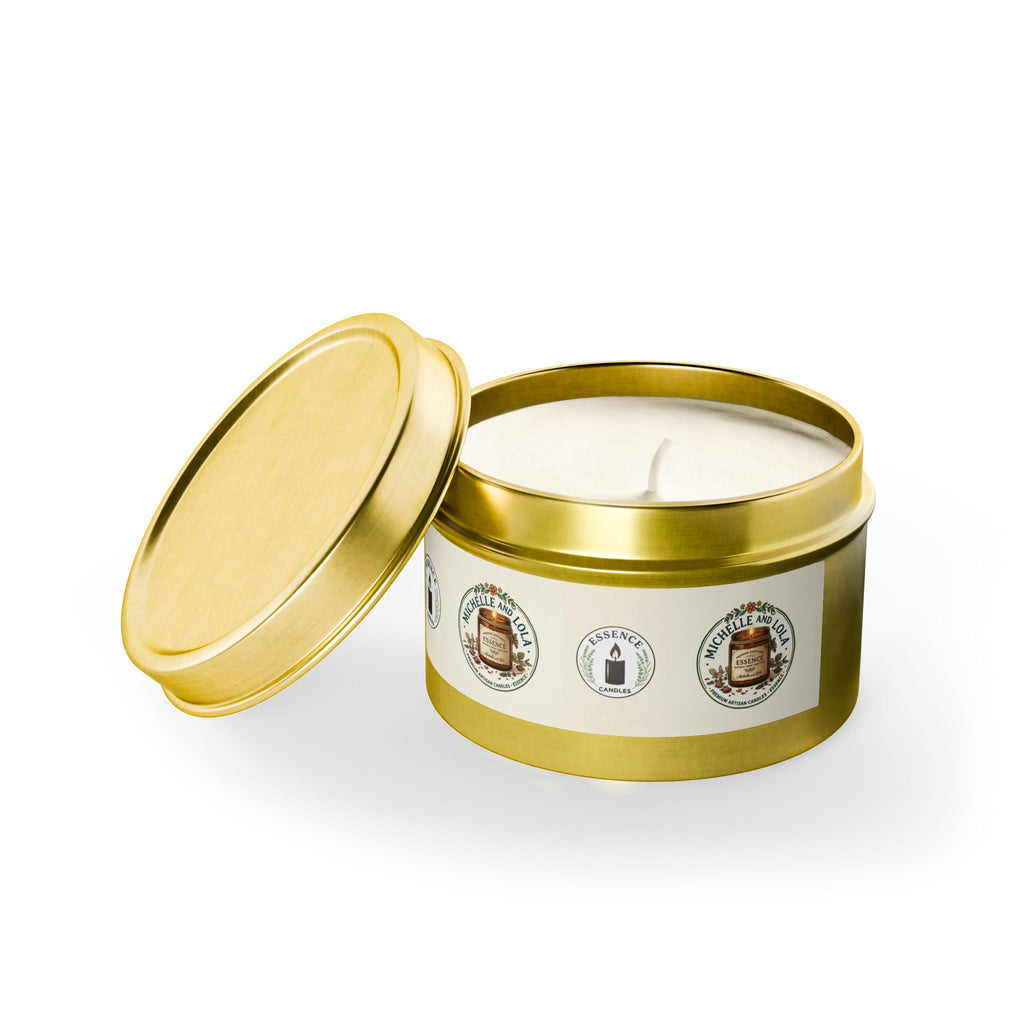 Rustic Honey & Oats Scented Tin Candle — Natural, Cozy Home Fragrance