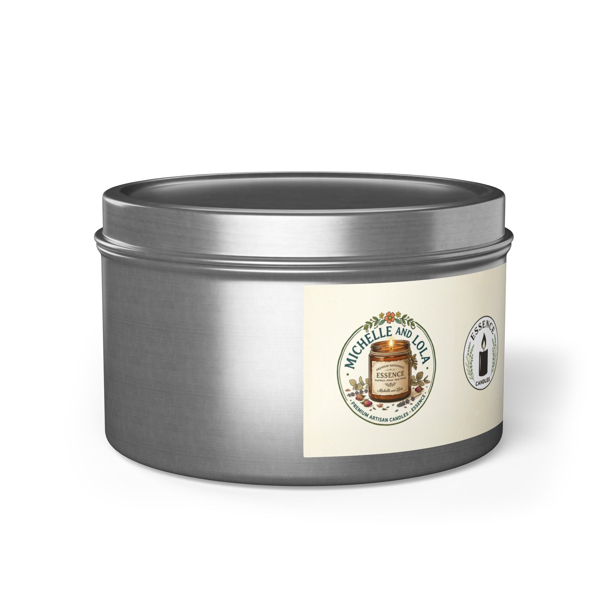 Rustic Honey & Oats Scented Tin Candle — Natural, Cozy Home Fragrance