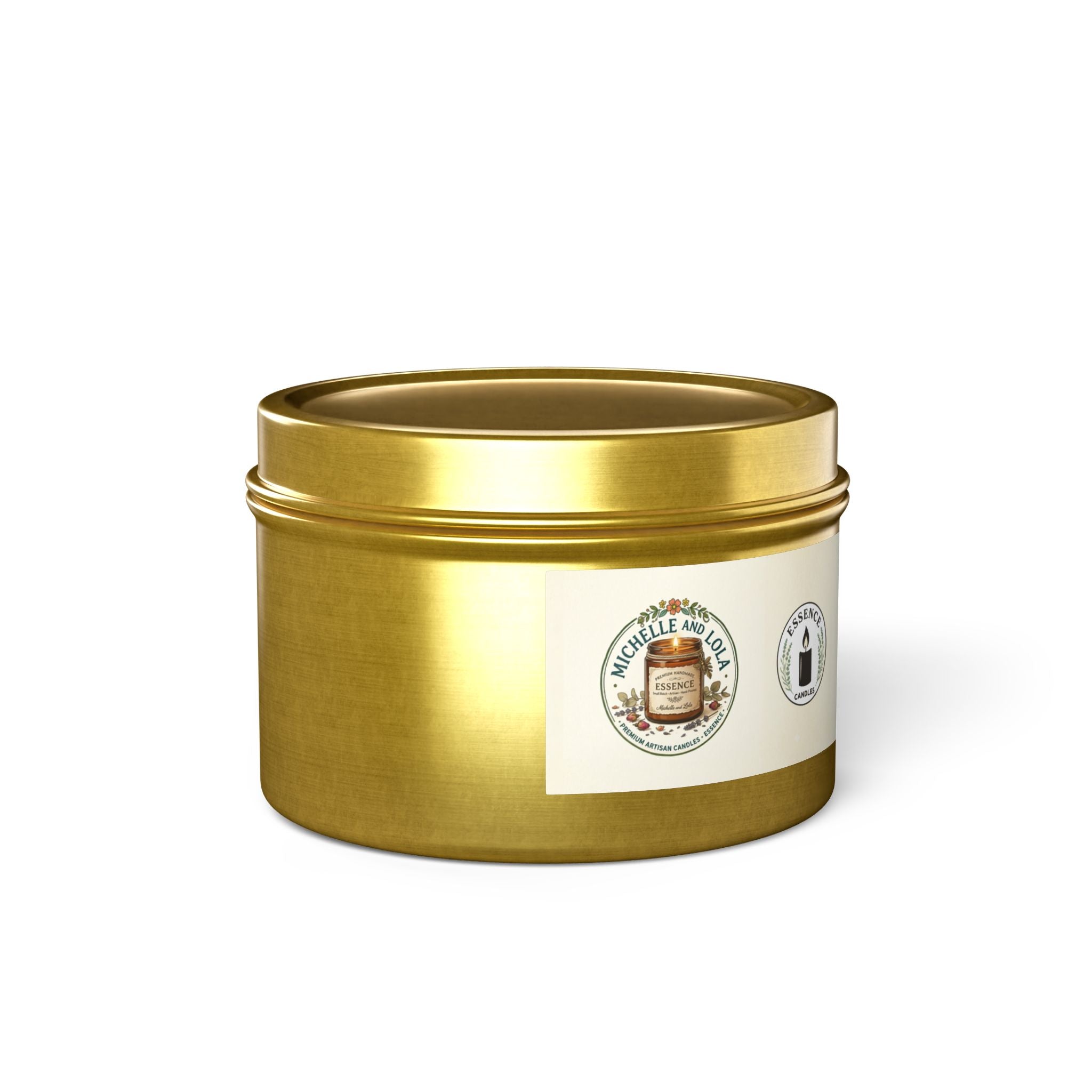 Rustic Honey & Oats Scented Tin Candle — Natural, Cozy Home Fragrance