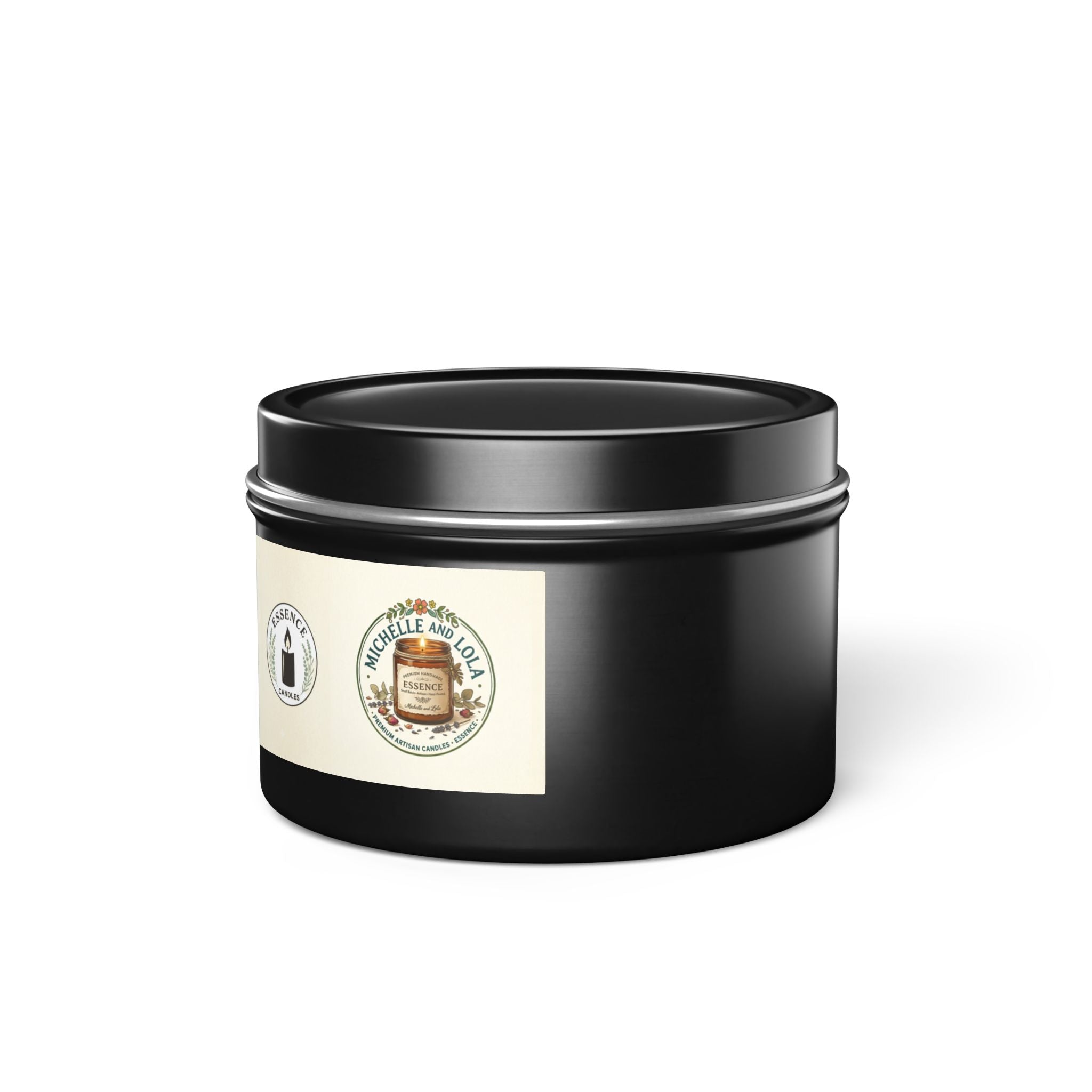 Rustic Honey & Oats Scented Tin Candle — Natural, Cozy Home Fragrance