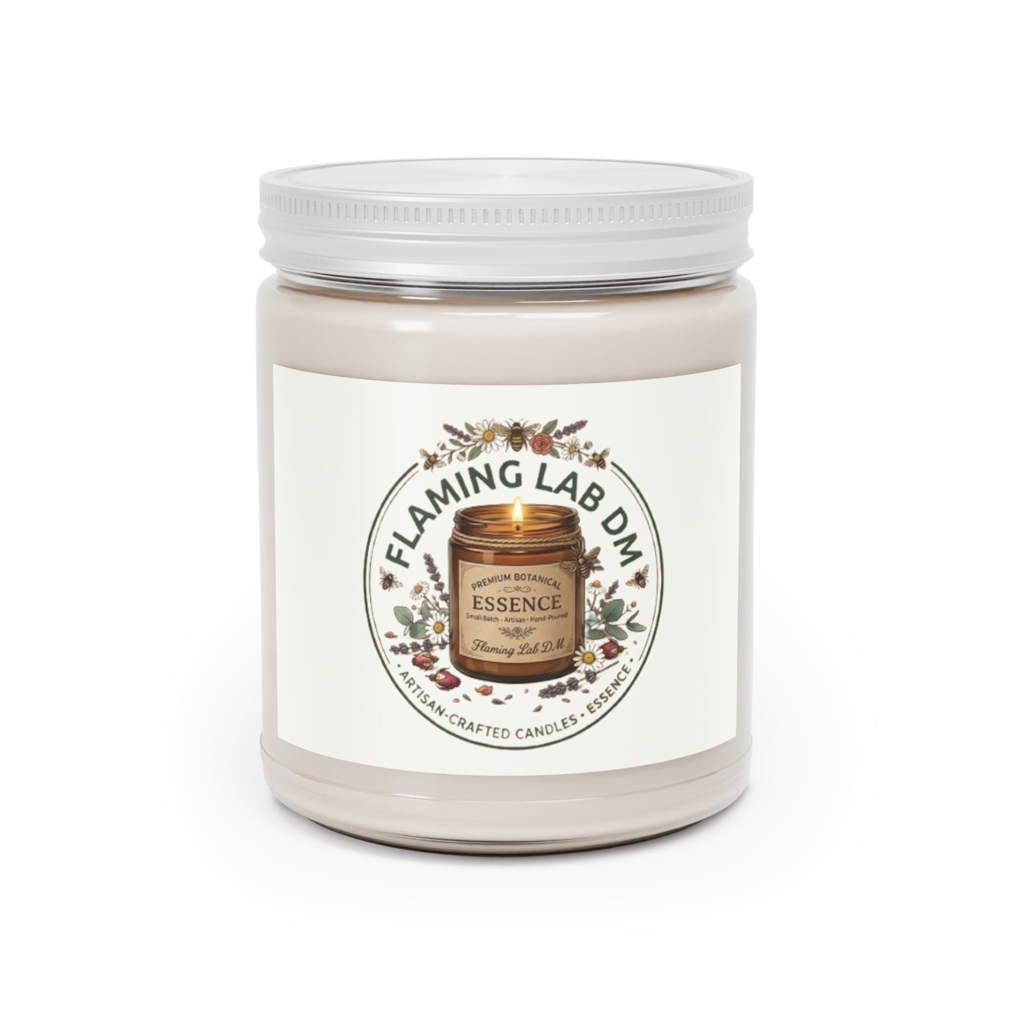 Soy Scented Candle 9oz — Michelle and Lola Essence Jar with White Lid