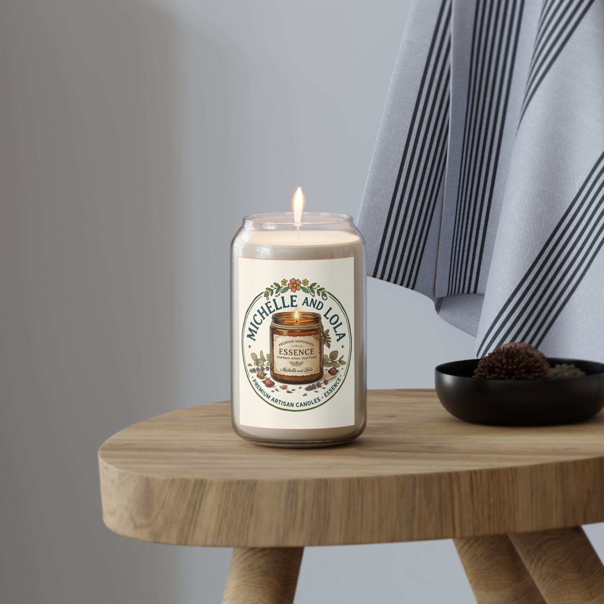 Michelle and Lola Essence Scented Soy Candle — 13.75oz Jar