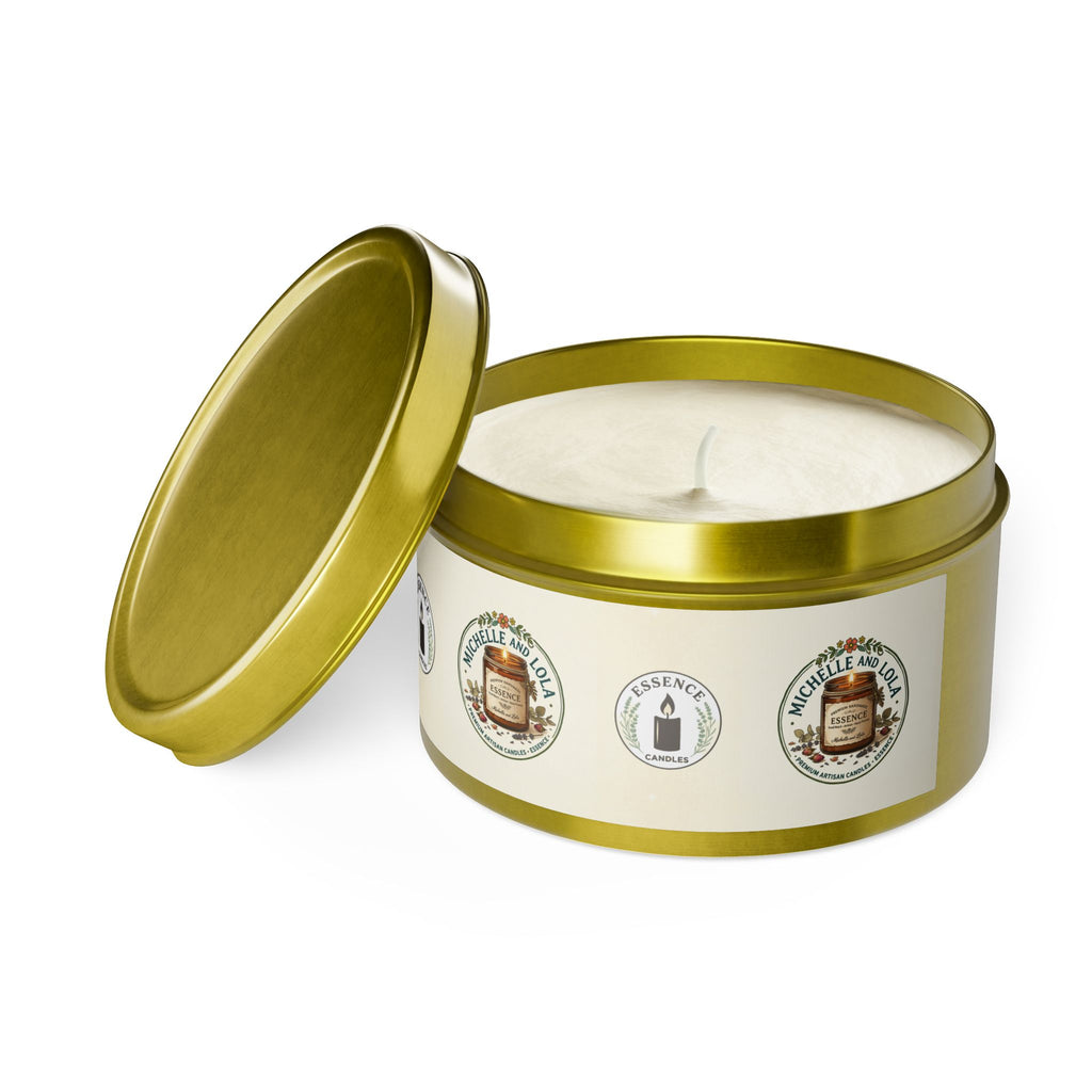 Rustic Honey & Oats Scented Tin Candle — Natural, Cozy Home Fragrance