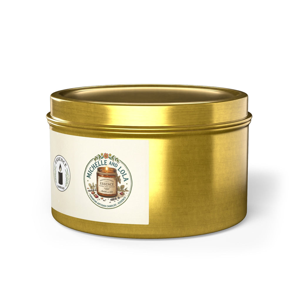 Rustic Honey & Oats Scented Tin Candle — Natural, Cozy Home Fragrance