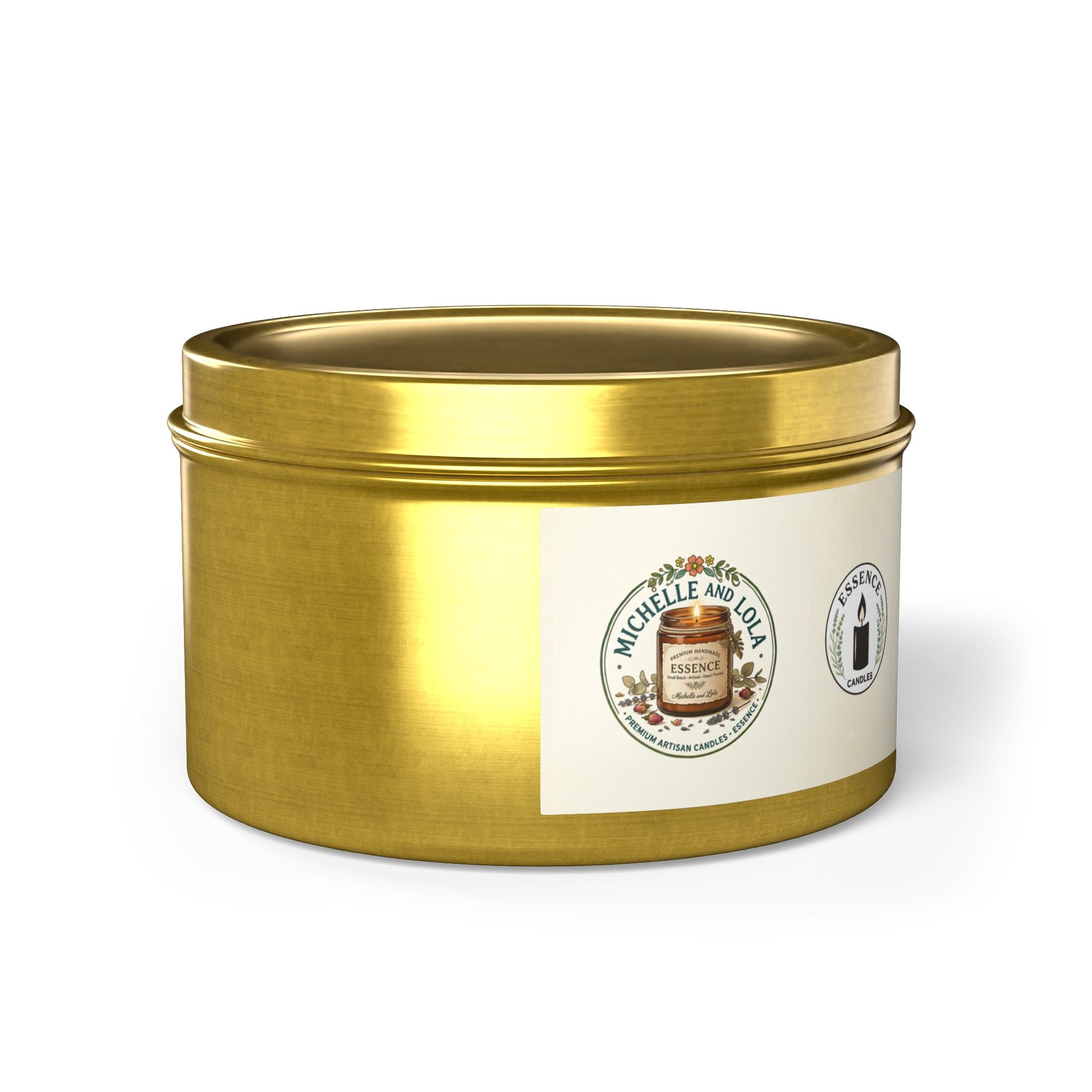 Rustic Honey & Oats Scented Tin Candle — Natural, Cozy Home Fragrance