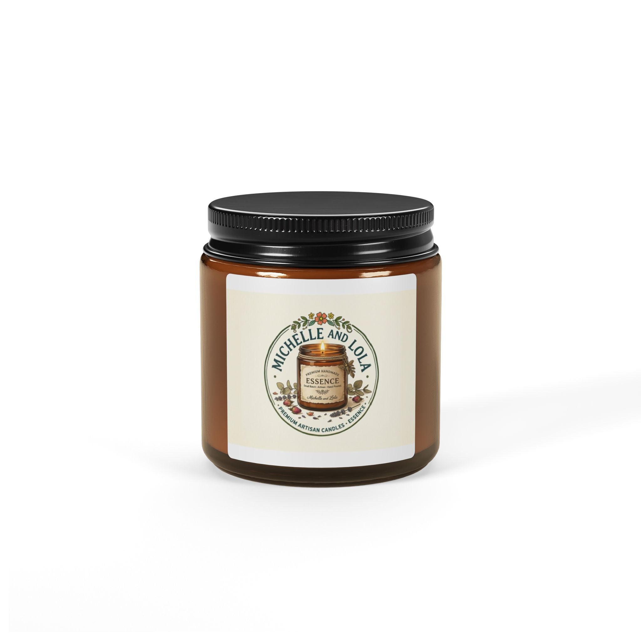 Amber Jar Soy Candle — Scented Soy Candle in Amber Glass (Multi-Size)