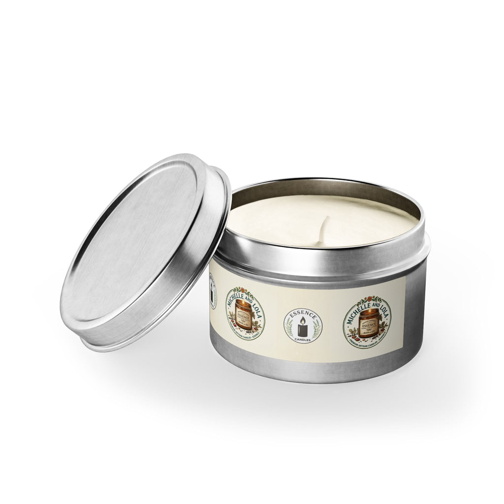 Rustic Honey & Oats Scented Tin Candle — Natural, Cozy Home Fragrance