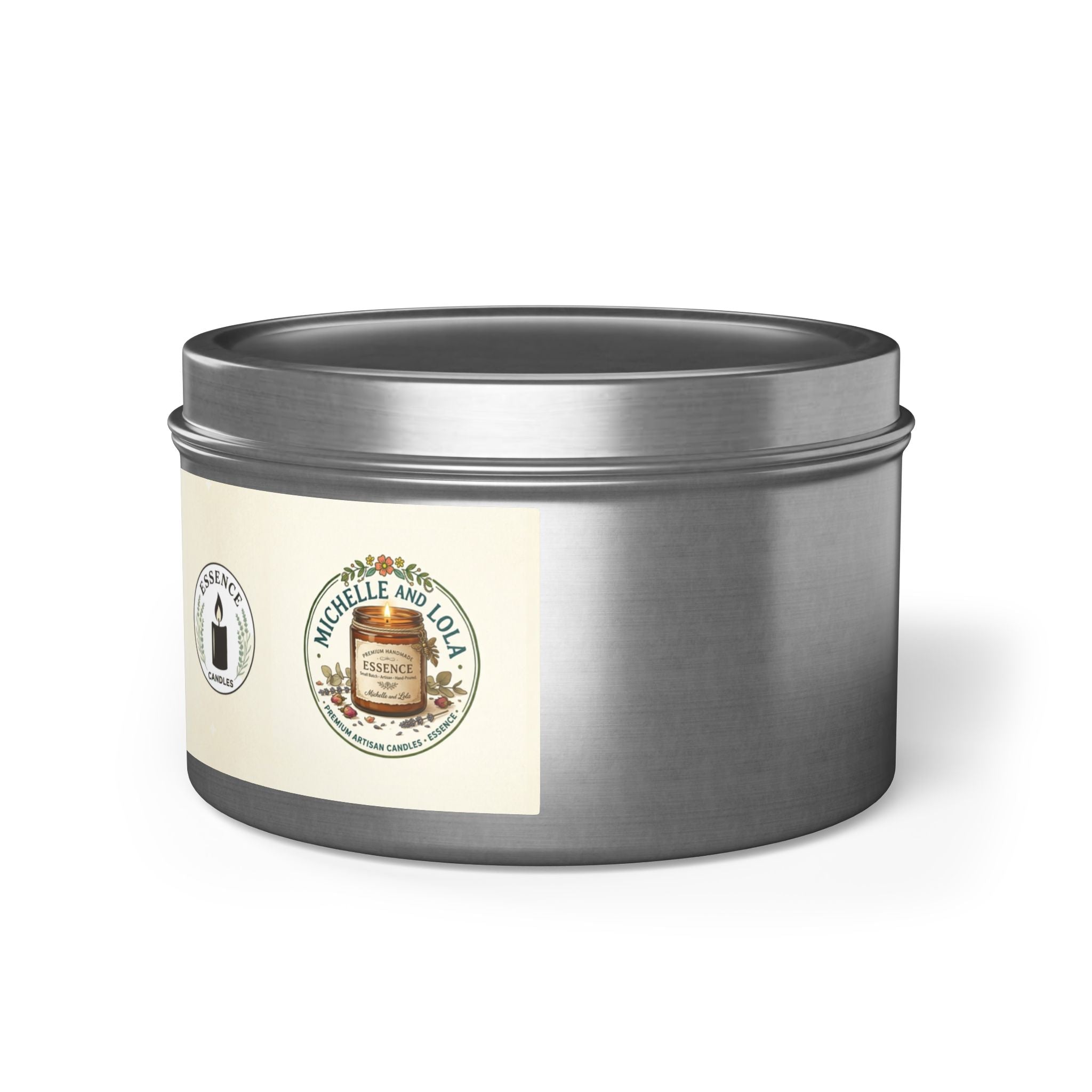 Rustic Honey & Oats Scented Tin Candle — Natural, Cozy Home Fragrance