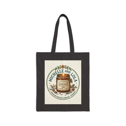 Canvas Tote Bag — Vintage Botanical Candle & Floral Portrait Eco Shopper