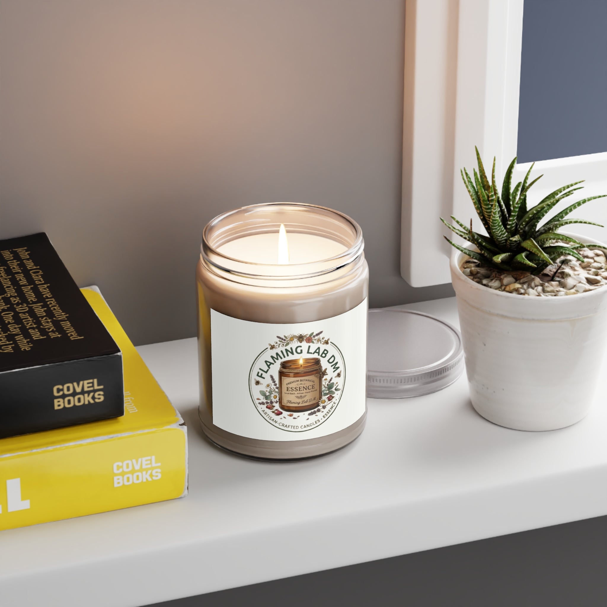 Soy Scented Candle 9oz — Michelle and Lola Essence Jar with White Lid