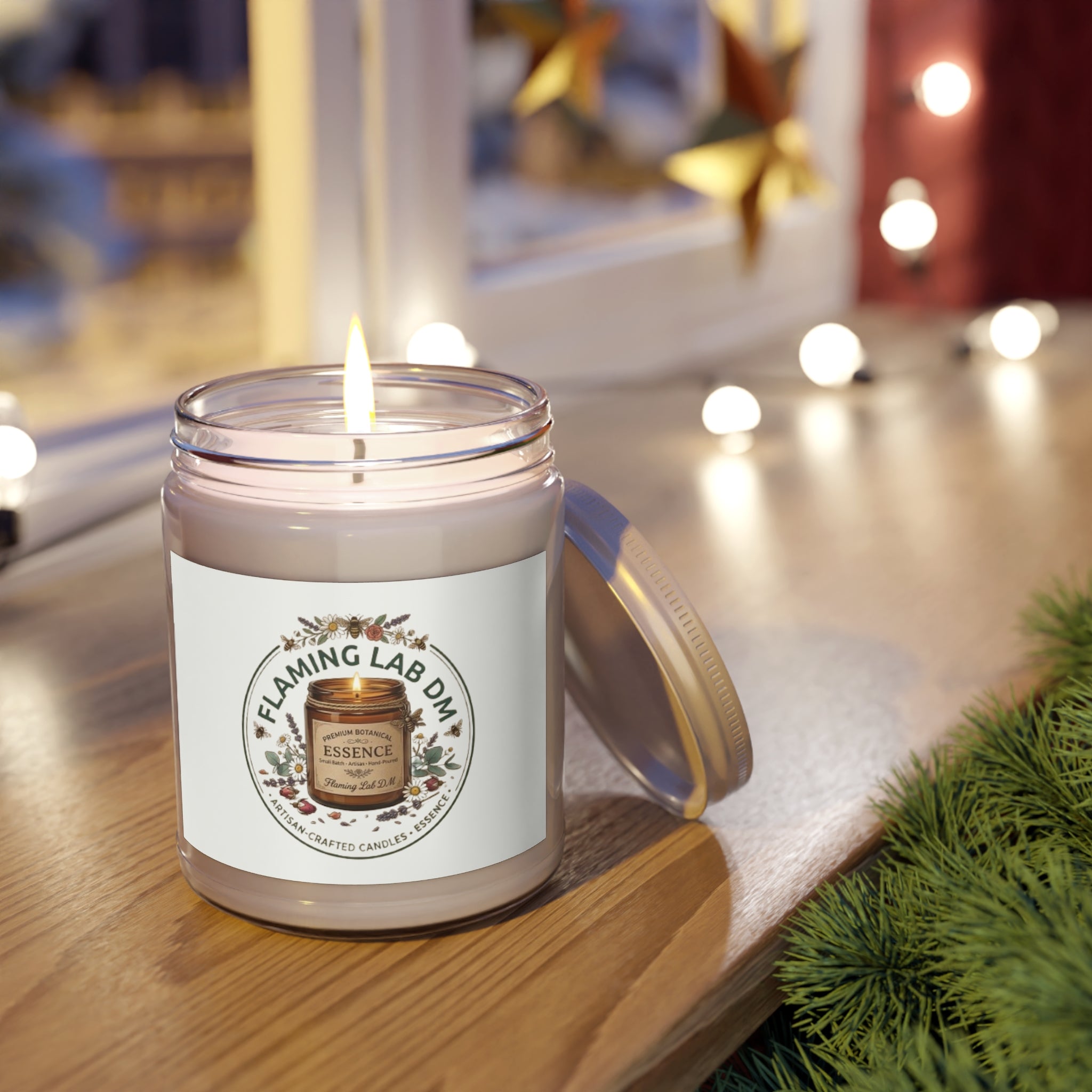 Soy Scented Candle 9oz — Michelle and Lola Essence Jar with White Lid